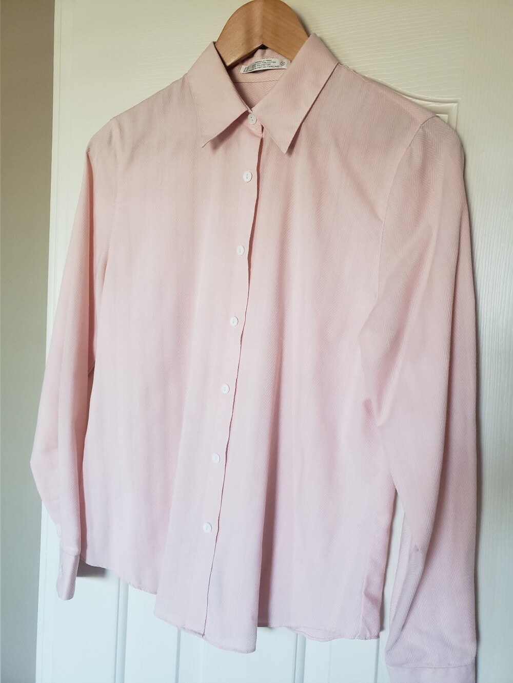 Pink Oxford Buttin Down Blouse, Wrinkle Free